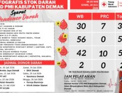 Cek Jadwal Donor Keliling PMI Demak, Stok Goldar AB Terbatas