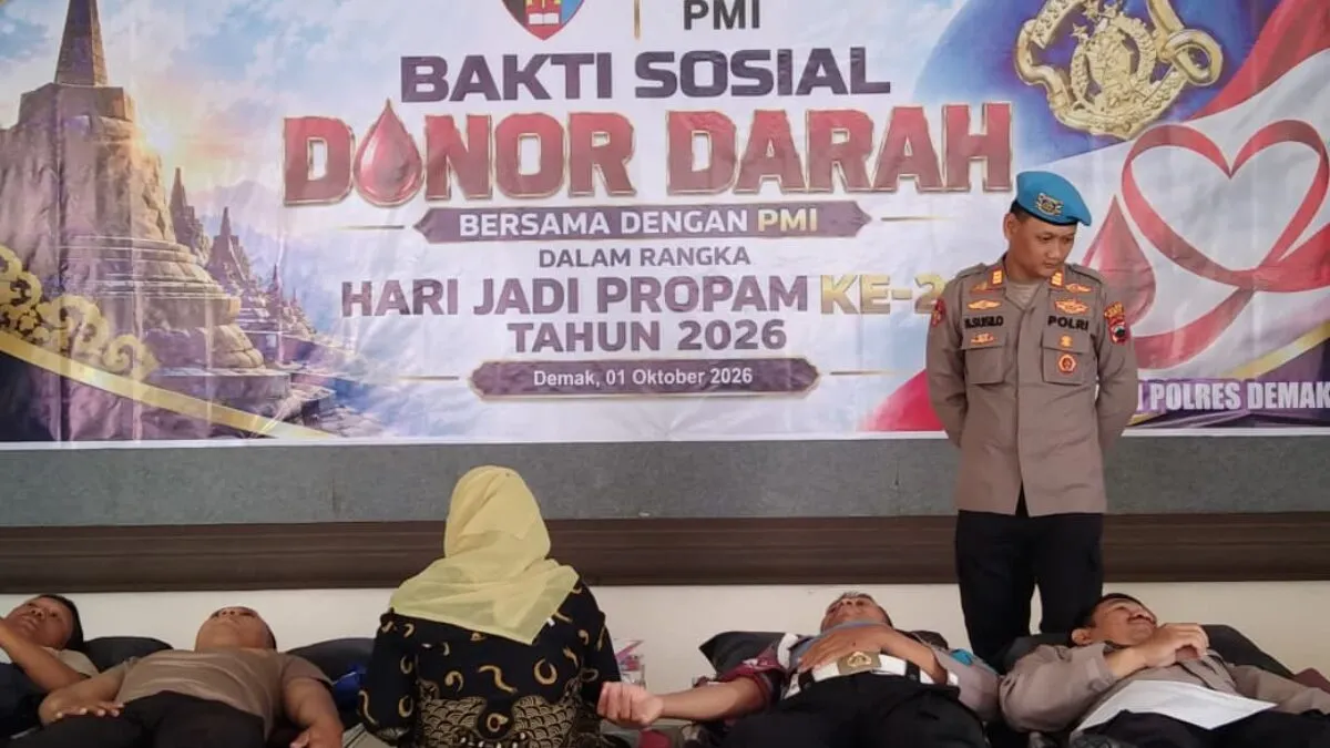 HUT Propam Polri Ke-24, Polres Demak Gelar Aksi Donor Darah
